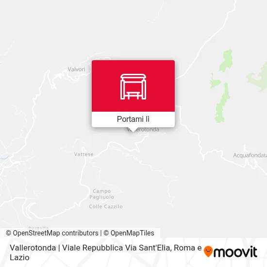 Mappa Vallerotonda | Viale Repubblica Via Sant'Elia