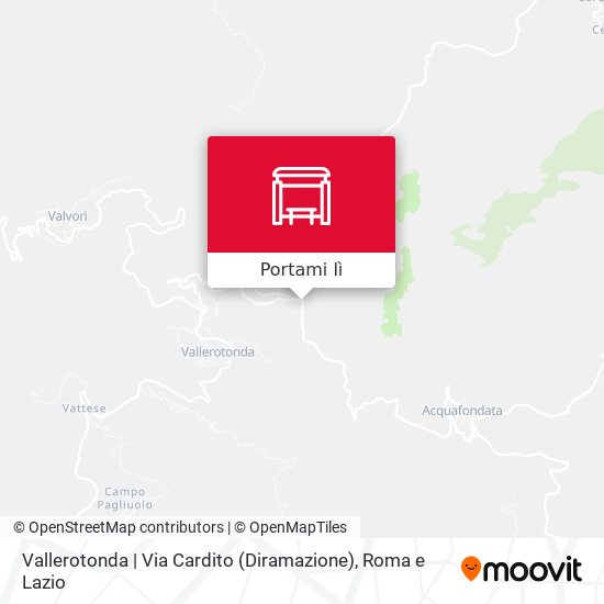 Mappa Vallerotonda | Via Cardito (Diramazione)