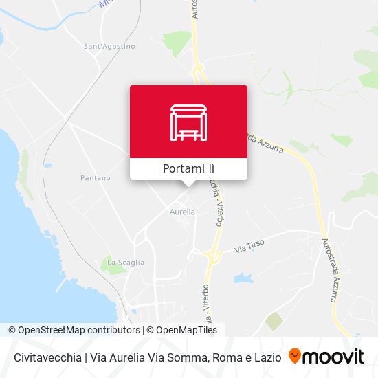 Mappa Civitavecchia | Via Aurelia Via Somma