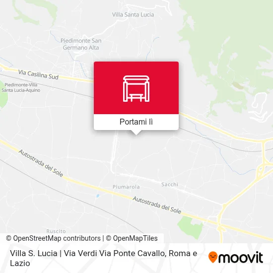 Mappa Villa S. Lucia | Via Verdi Via Ponte Cavallo