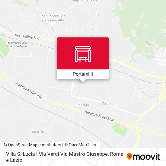 Mappa Villa S. Lucia | Via Verdi Via Mastro Giuseppe