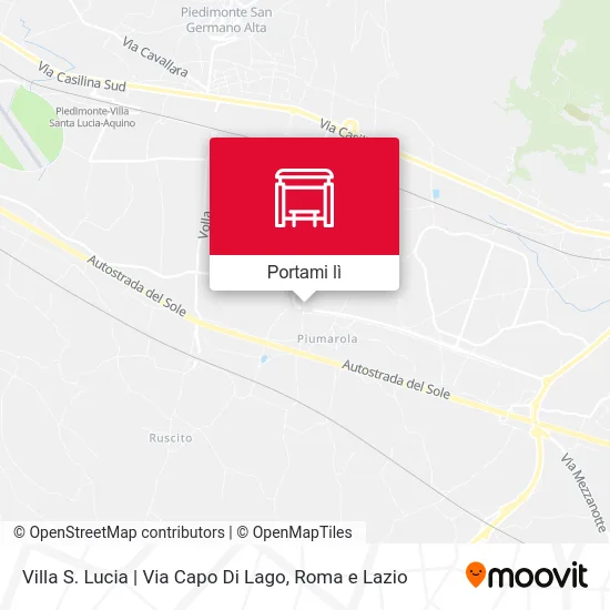 Mappa Villa S. Lucia | Via Capo Di Lago