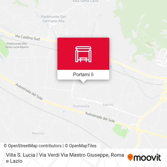 Mappa Villa S. Lucia | Via Verdi Via Mastro Giuseppe