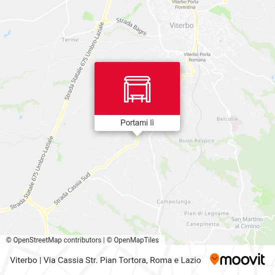 Mappa Viterbo | Via Cassia Str. Pian Tortora