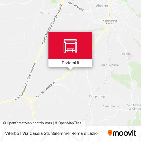 Mappa Viterbo | Via Cassia Str. Salemme