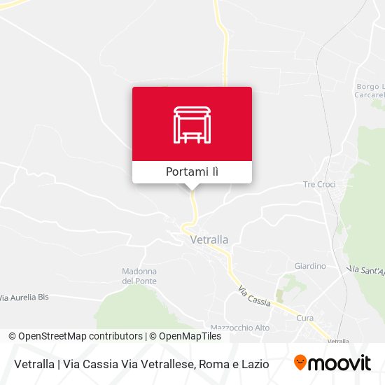 Mappa Vetralla | Via Cassia Via Vetrallese