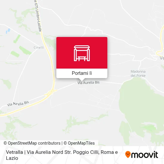 Mappa Vetralla | Via Aurelia Nord Str. Poggio Cilli