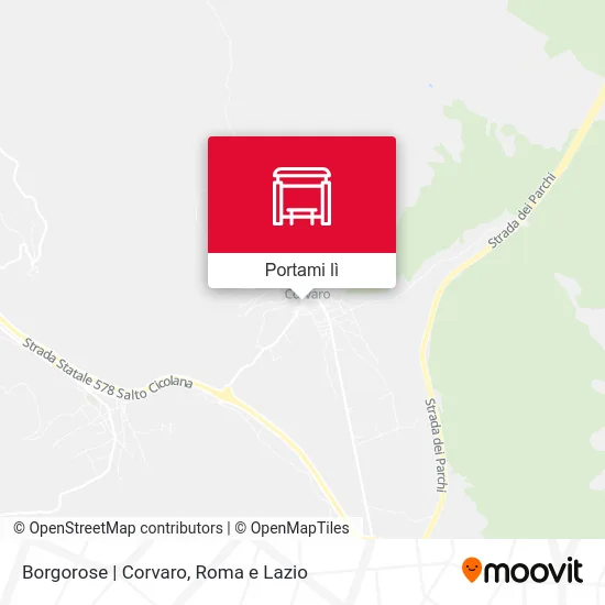 Mappa Borgorose | Corvaro