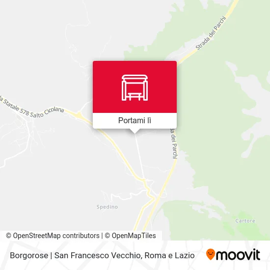 Mappa Borgorose | San Francesco Vecchio