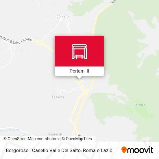 Mappa Borgorose | Casello Valle Del Salto
