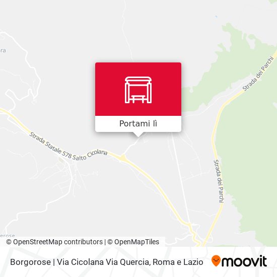 Mappa Borgorose | Via Cicolana Via Quercia