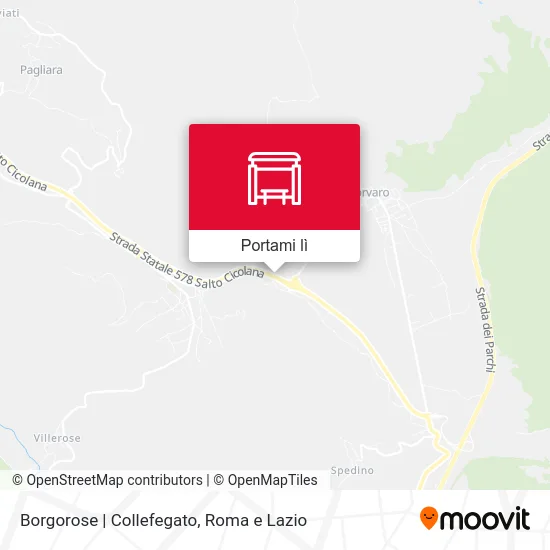 Mappa Borgorose | Collefegato