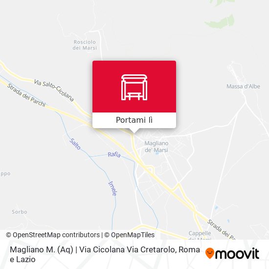 Mappa Magliano M. (Aq) | Via Cicolana Via Cretarolo