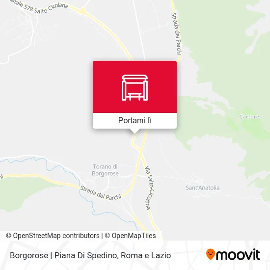 Mappa Borgorose | Piana Di Spedino