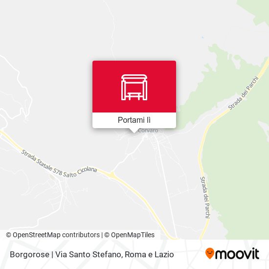 Mappa Borgorose | Via Santo Stefano