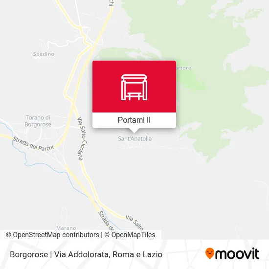 Mappa Borgorose | Via Addolorata