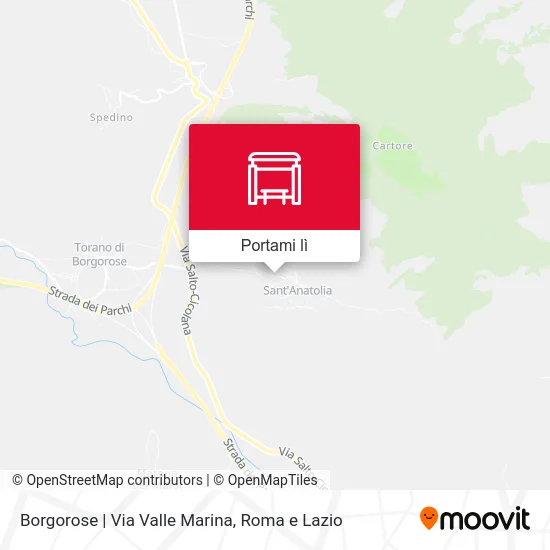 Mappa Borgorose | Via Valle Marina