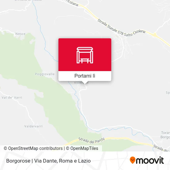 Mappa Borgorose | Via Dante