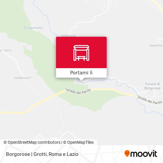 Mappa Borgorose | Grotti