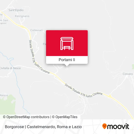Mappa Borgorose | Castelmenardo