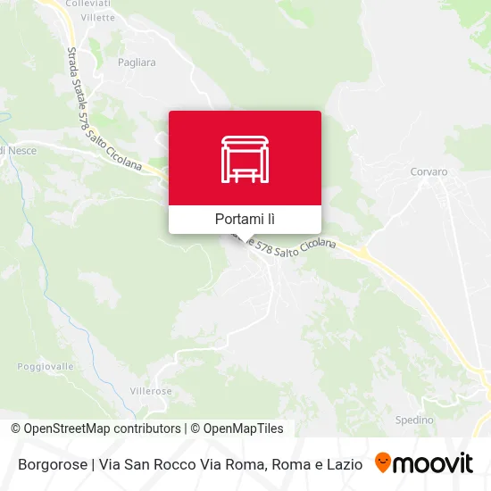 Mappa Borgorose | Via San Rocco Via Roma