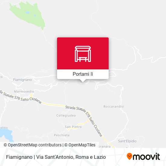 Mappa Fiamignano | Via Sant'Antonio