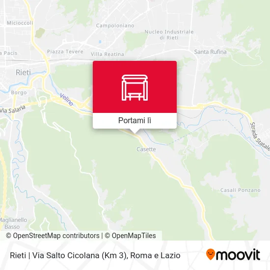 Mappa Rieti | Via Salto Cicolana (Km 3)