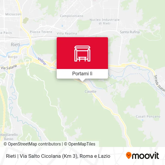 Mappa Rieti | Via Salto Cicolana (Km 3)
