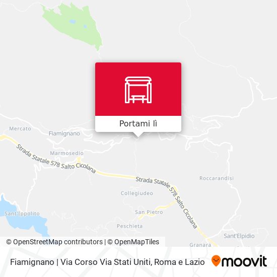 Mappa Fiamignano | Via Corso Via Stati Uniti