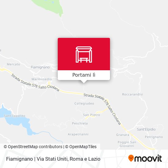 Mappa Fiamignano | Via Stati Uniti