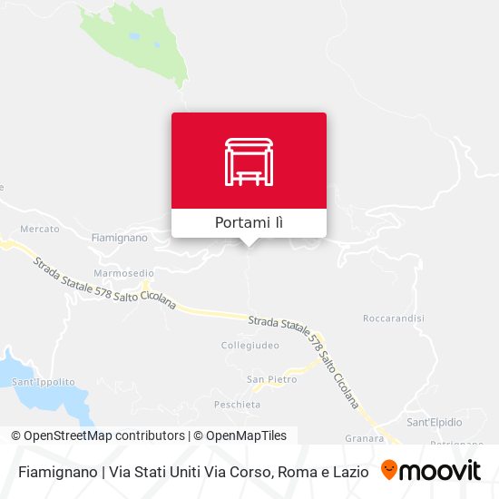 Mappa Fiamignano | Via Stati Uniti Via Corso