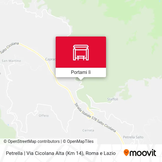 Mappa Petrella | Via Cicolana Alta (Km 14)