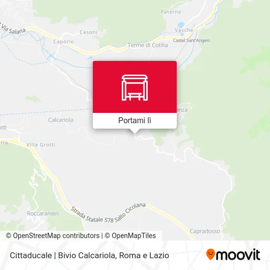 Mappa Cittaducale | Bivio Calcariola