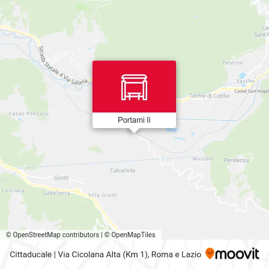 Mappa Cittaducale | Via Cicolana Alta (Km 1)