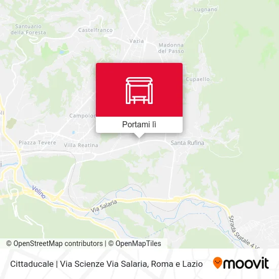 Mappa Cittaducale | Via Scienze Via Salaria