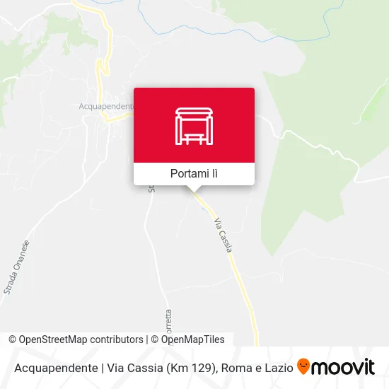 Mappa Acquapendente | Via Cassia (Km 129)