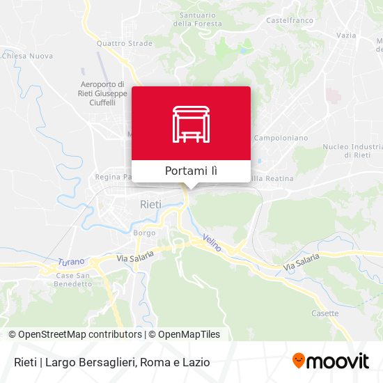 Mappa Rieti | Largo Bersaglieri