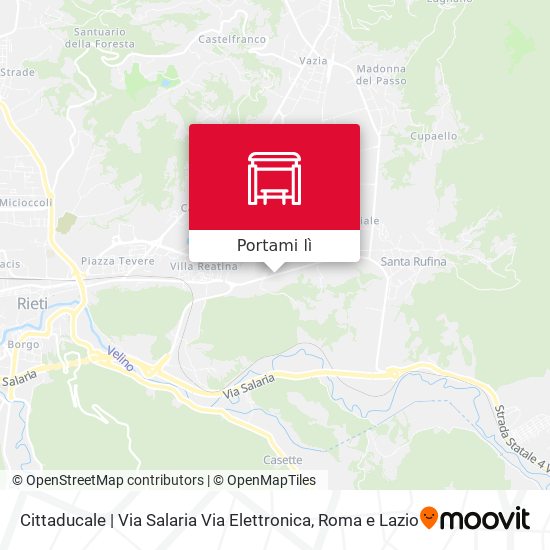 Mappa Cittaducale | Via Salaria Via Elettronica