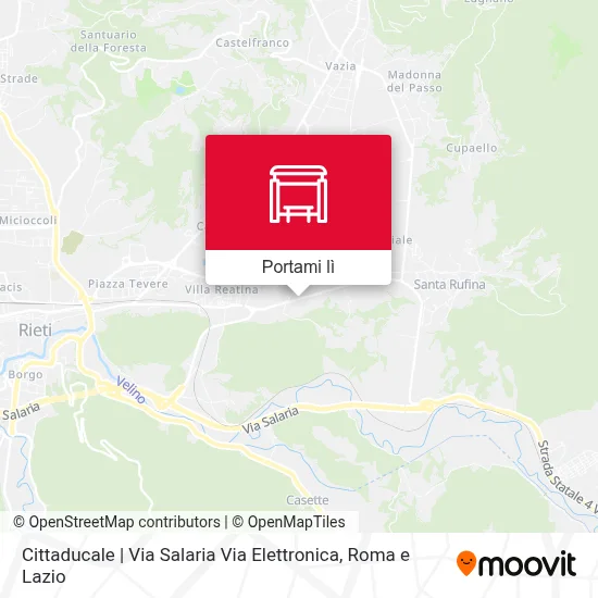 Mappa Cittaducale | Via Salaria Via Elettronica