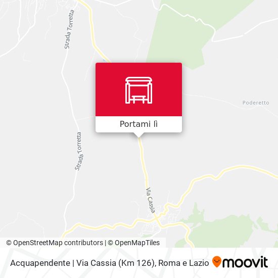 Mappa Acquapendente | Via Cassia (Km 126)