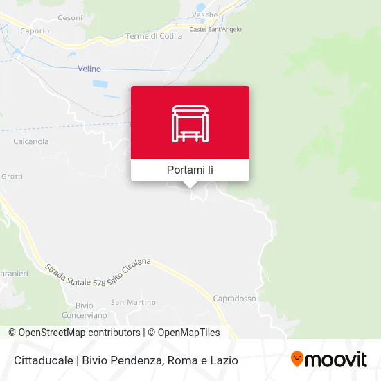 Mappa Cittaducale | Bivio Pendenza