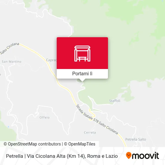 Mappa Petrella | Via Cicolana Alta (Km 14)