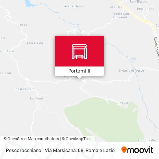 Mappa Pescorocchiano | Via Marsicana, 68