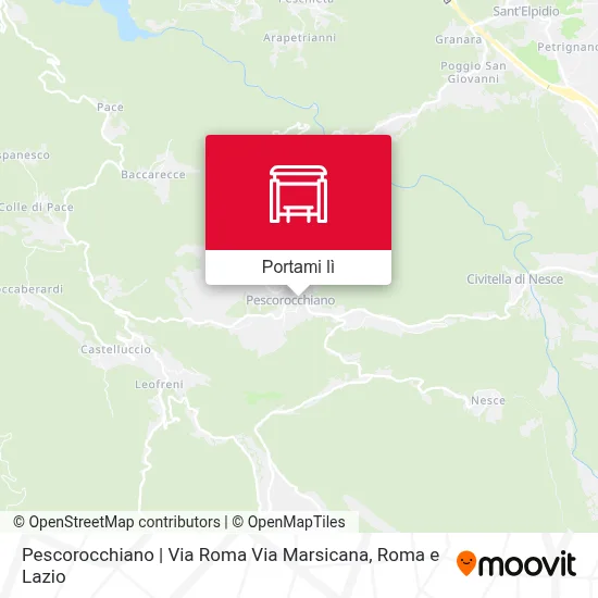 Mappa Pescorocchiano | Via Roma Via Marsicana