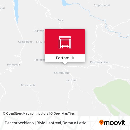 Mappa Pescorocchiano | Bivio Leofreni