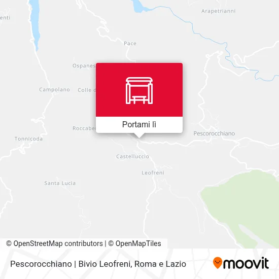 Mappa Pescorocchiano | Bivio Leofreni