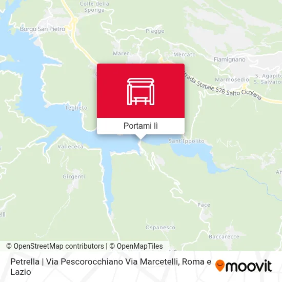 Mappa Petrella | Via Pescorocchiano Via Marcetelli