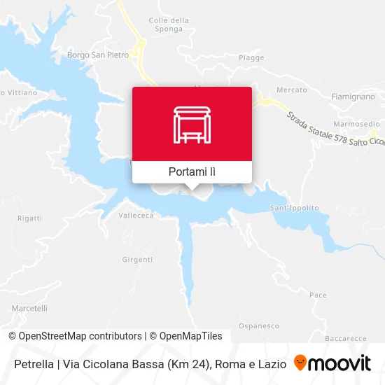 Mappa Petrella | Via Cicolana Bassa (Km 24)