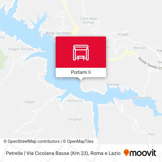 Mappa Petrella | Via Cicolana Bassa (Km 23)