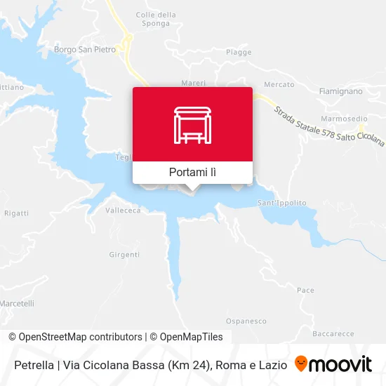 Mappa Petrella | Via Cicolana Bassa (Km 24)